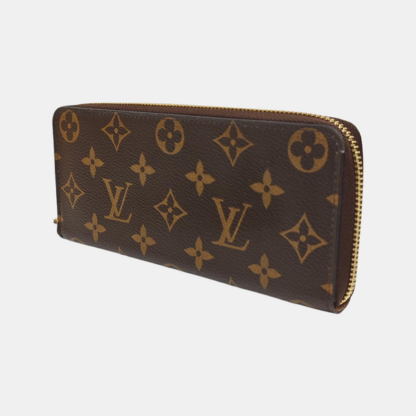 CLÉMENCE Monogram Coated Canvas Brown Wallet
