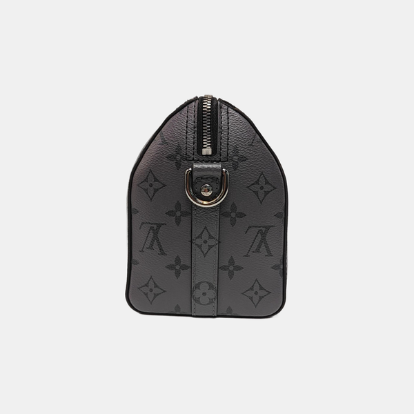 KEEPALL Monogram Coated Canvas Black