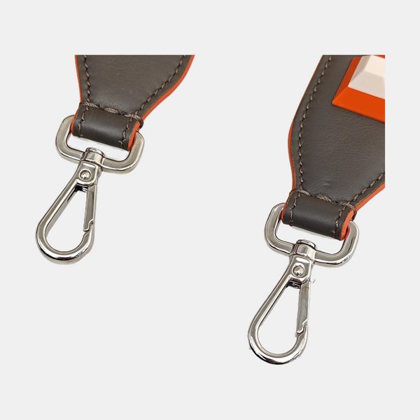 Leather Bag Strap Gray