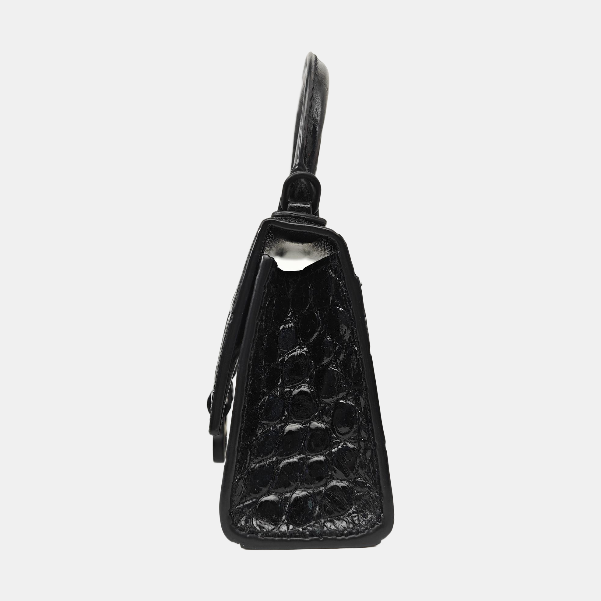 Hourglass Mini Calfskin Black