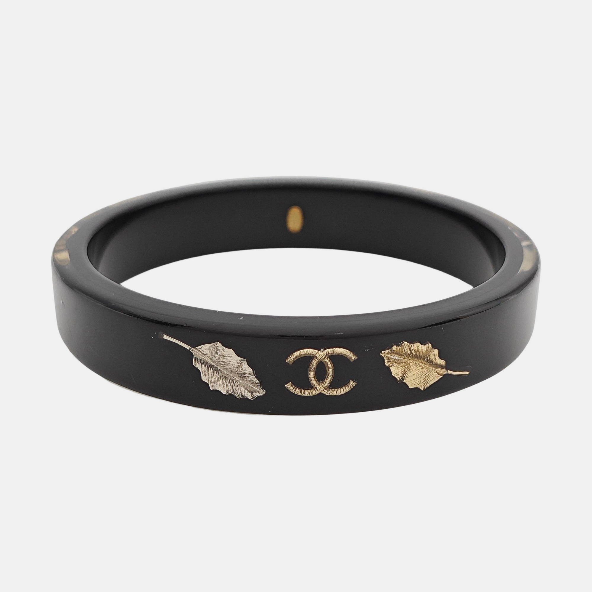 Synthetic Material Black Bangle
