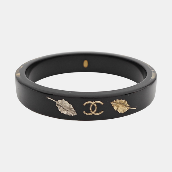 Synthetic Material Black Bangle