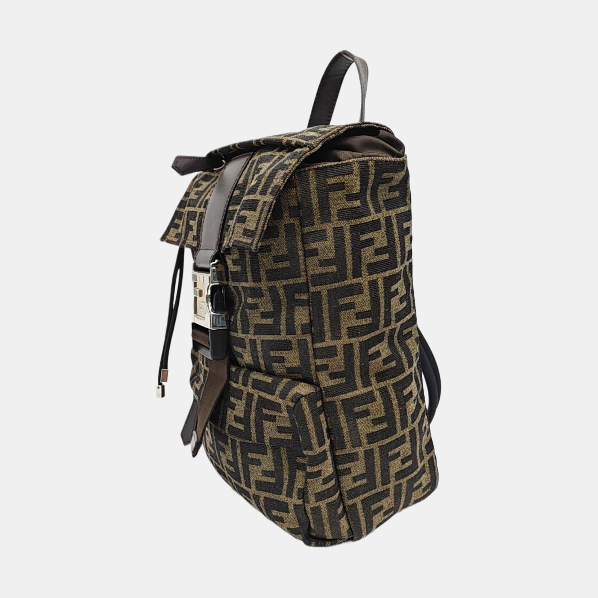 Canvas Top Handle Bag Small Brown