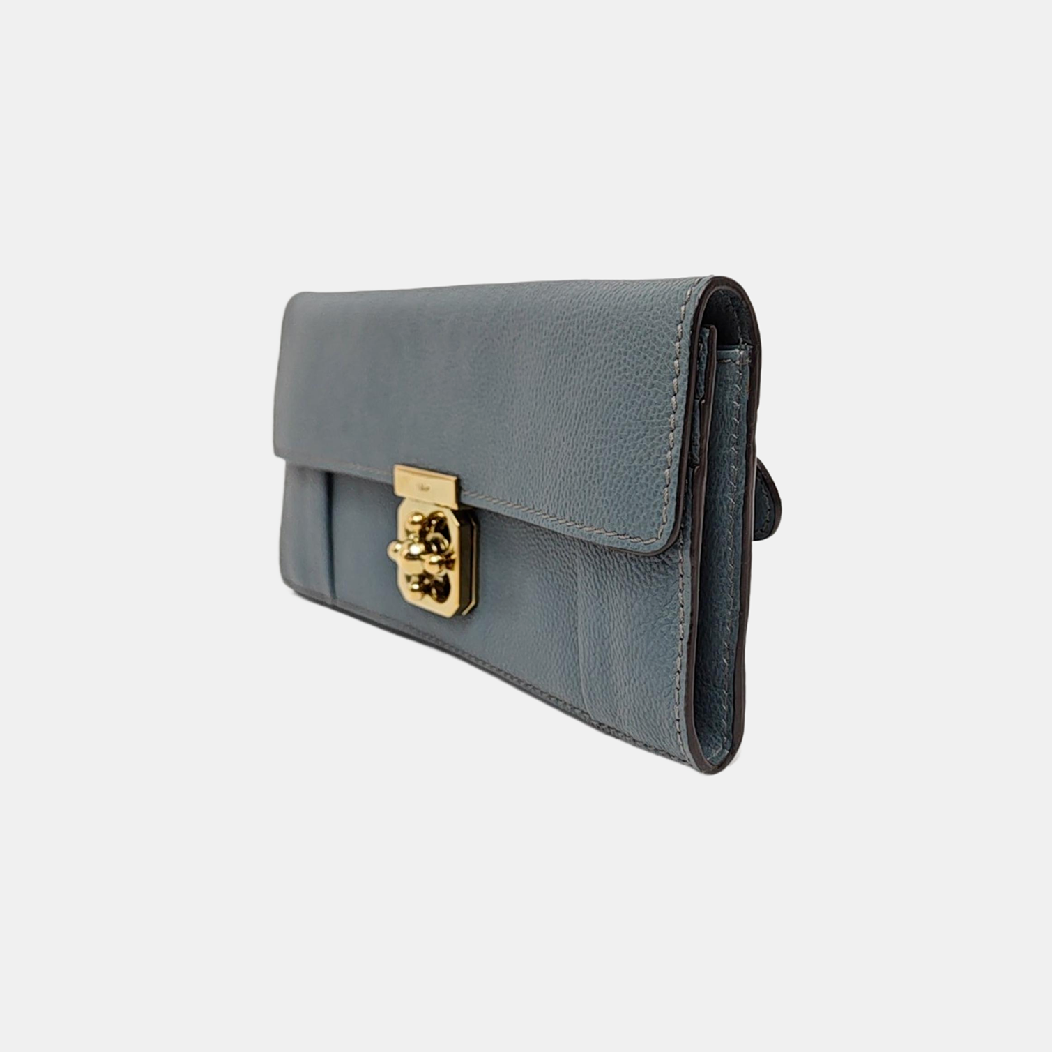 Elsie Calfskin Blue Wallet