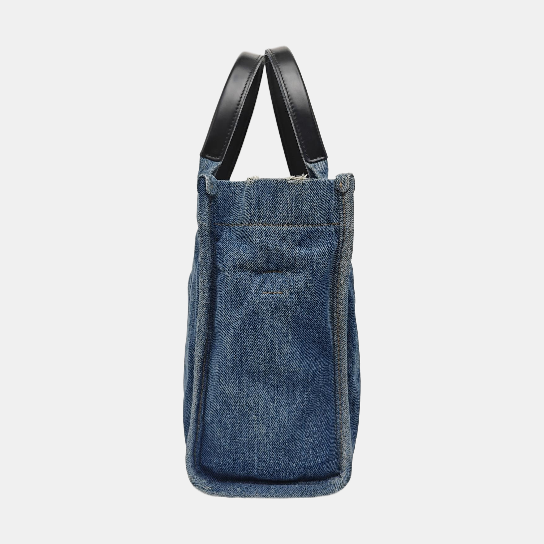 Denim Top Handle Bag Blue