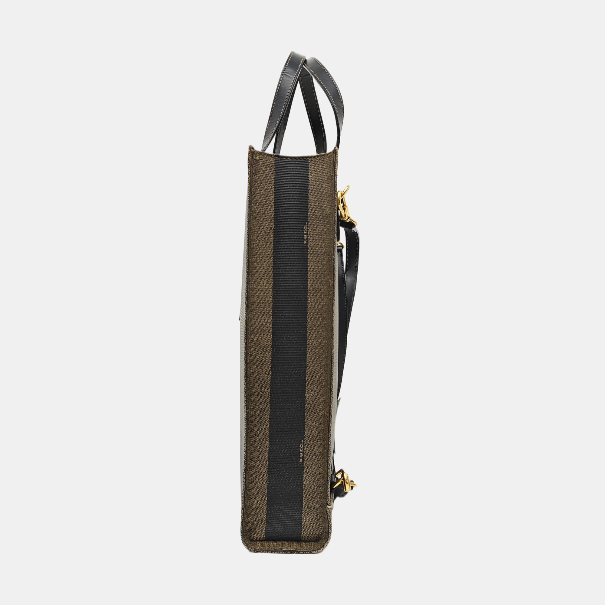 Coated Canvas Backpack Brown