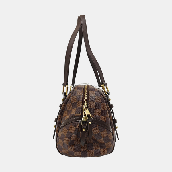 RIVINGTON PM Damier Ebene Coated Canvas Brown