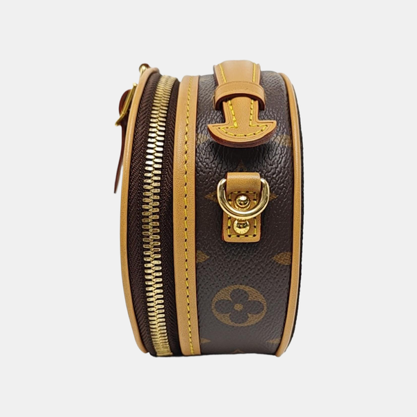 BOITE CHAPEAU Mini Monogram Coated Canvas Brown