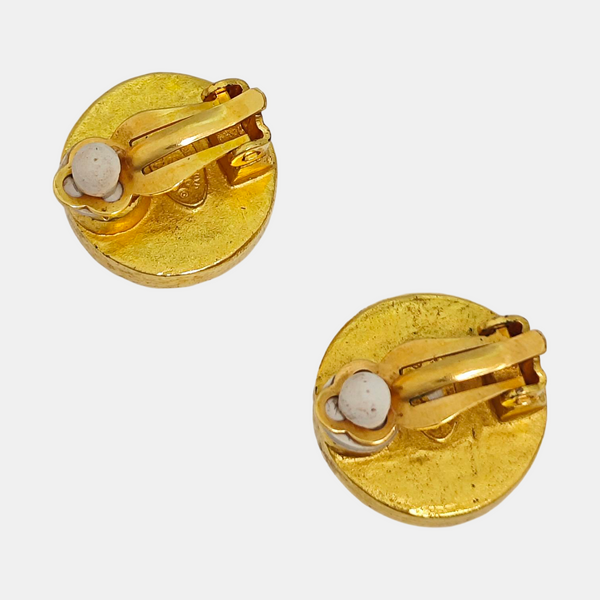 Metal Gold Clip On Earrings