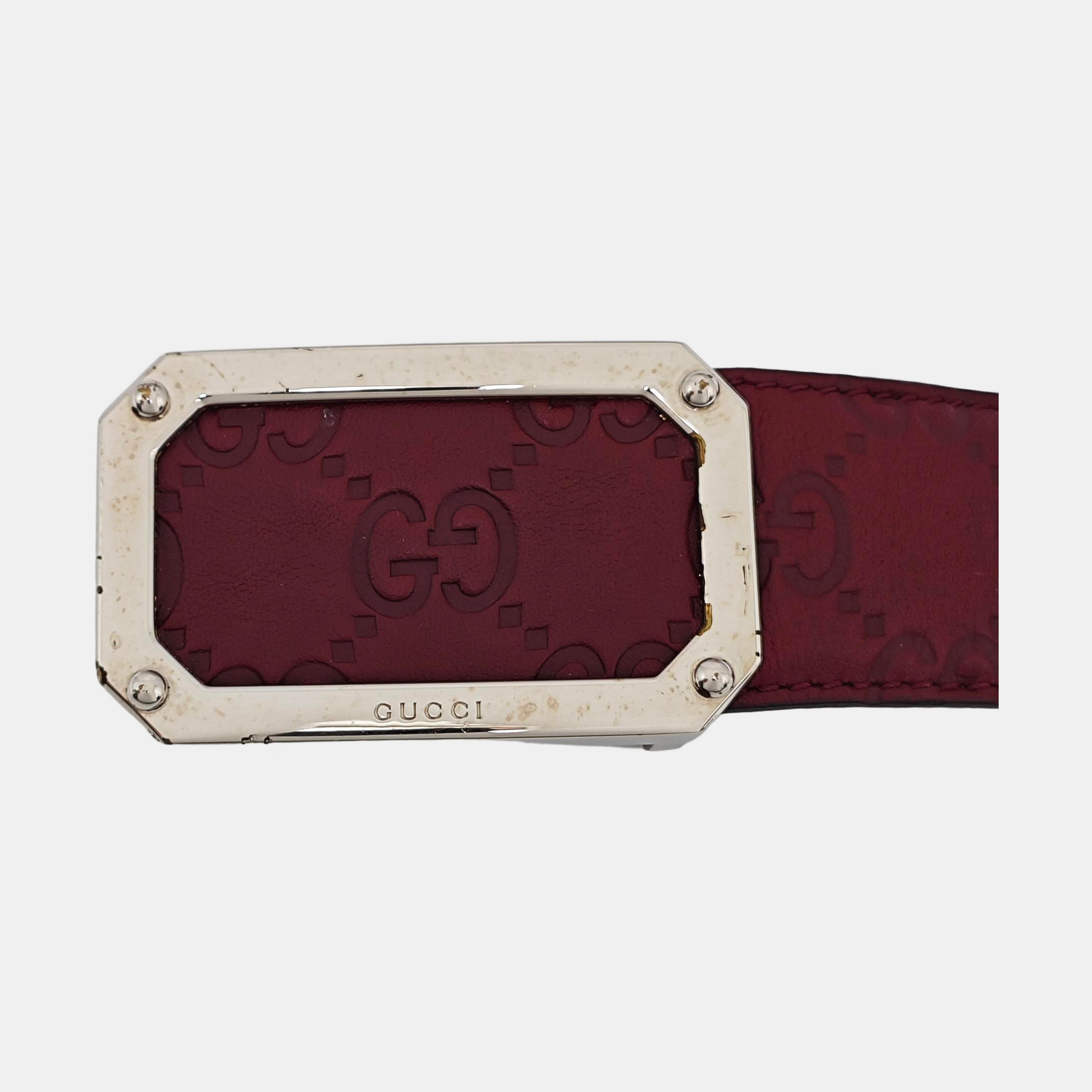Leather Belt Red