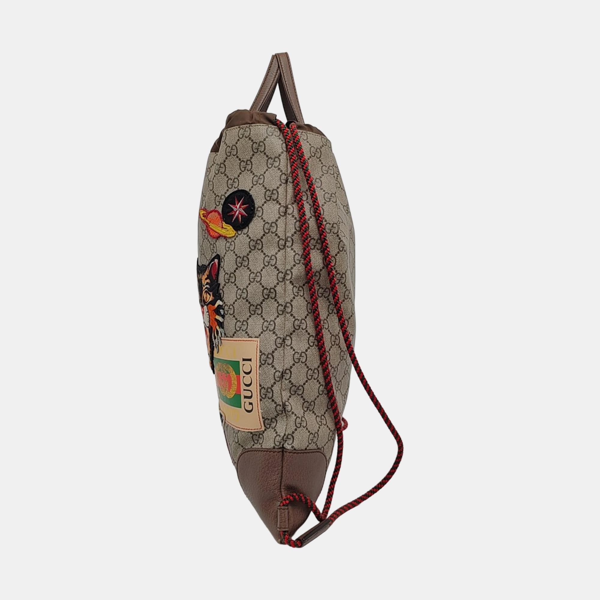 Monogram Coated Canvas Backpack Black