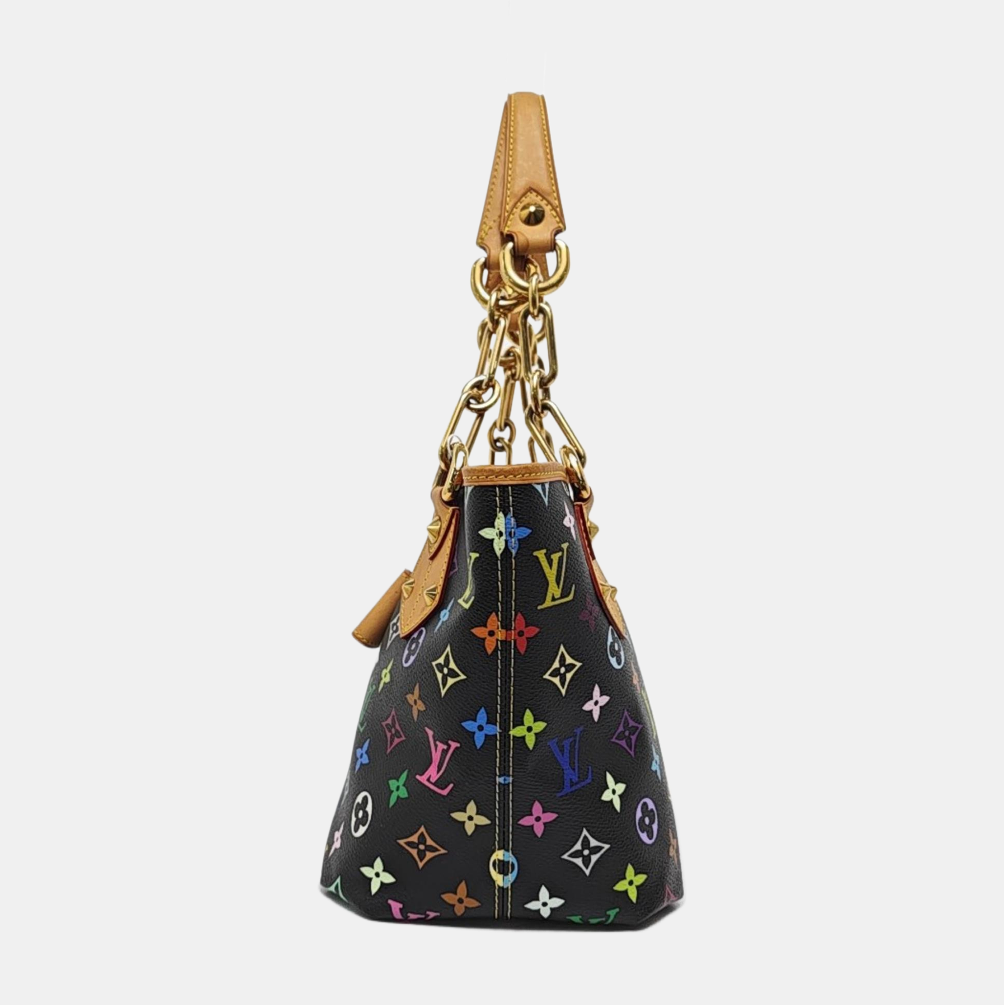 ANNIE MM Monogram Coated Canvas Black