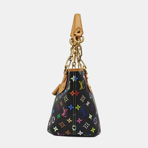 ANNIE MM Monogram Coated Canvas Black