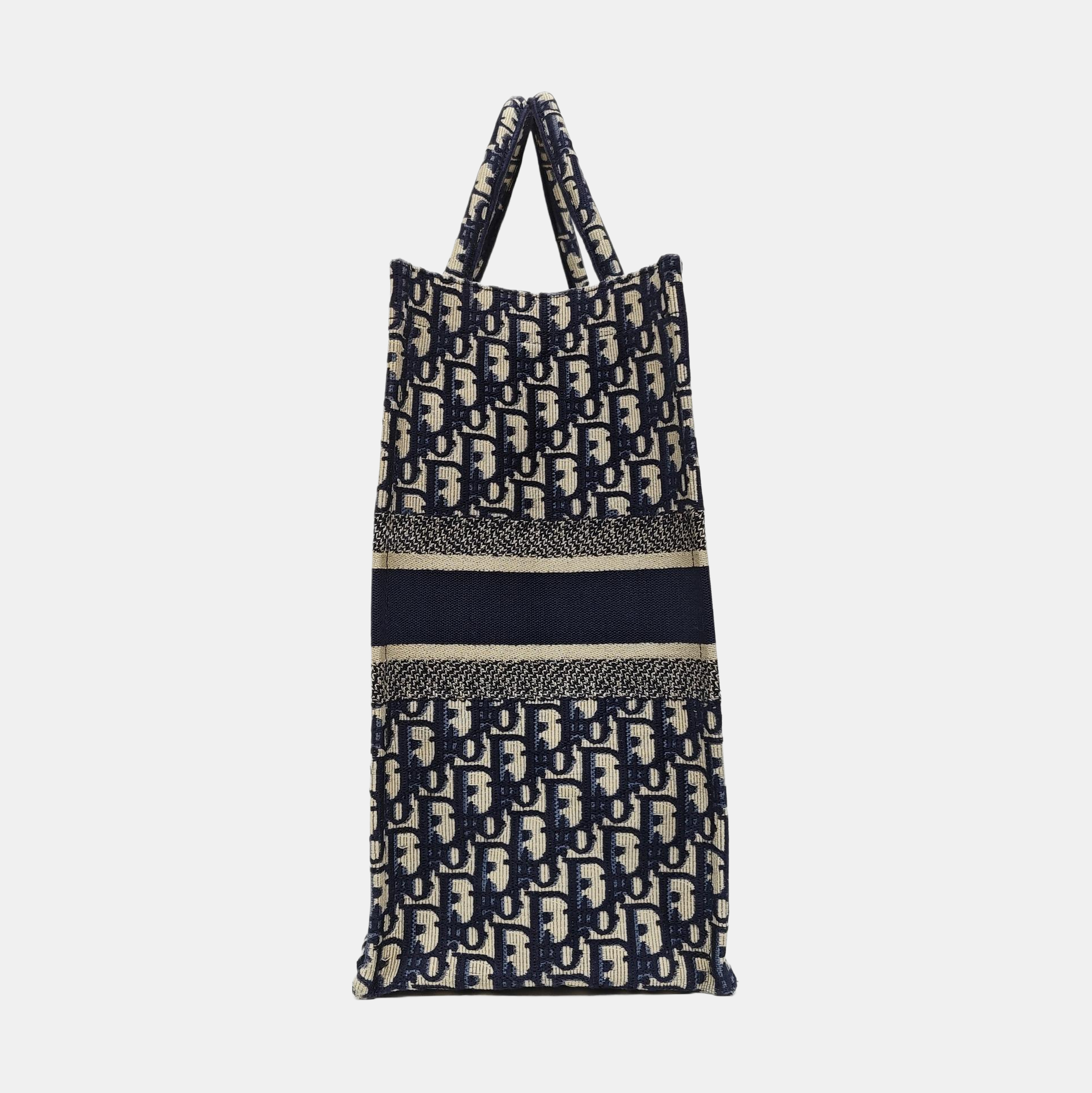 Book Tote Large Oblique Canvas Blue