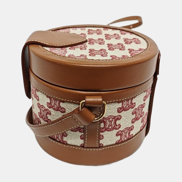 Authenticated pre-owned  TRIOMPHE Small Fabric Brown - Shoulder Bag at Looply