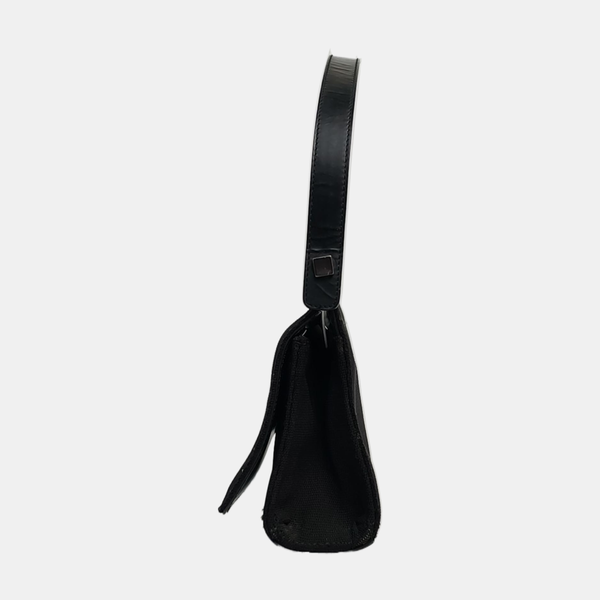 Canvas Top Handle Bag Black