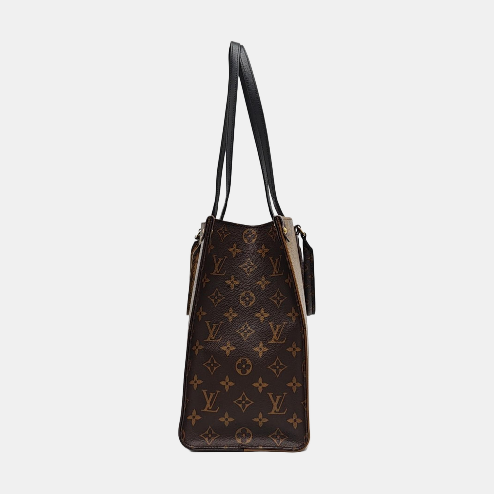 ONTHEGO MM Monogram Coated Canvas Brown