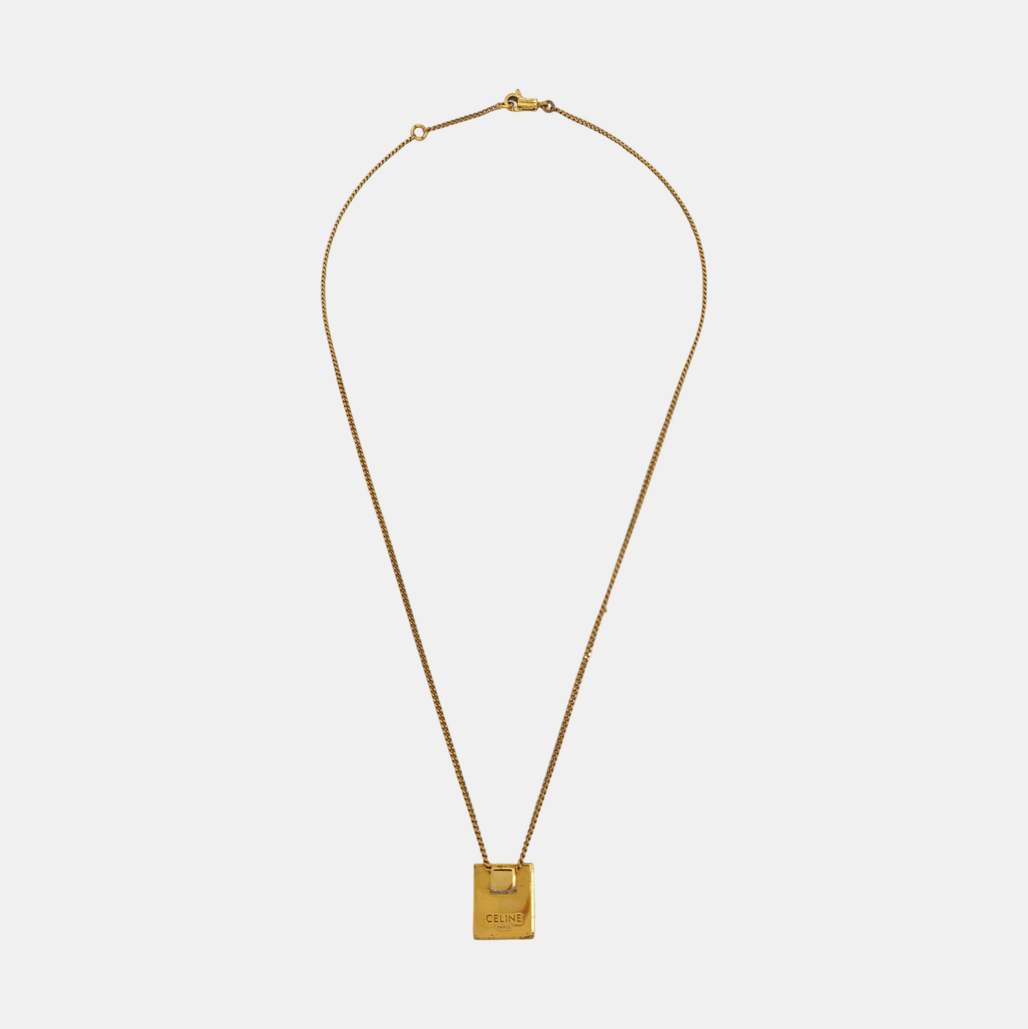 ALPHABET Brass Gold Necklace