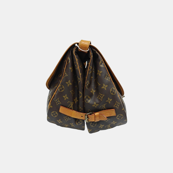 SAUMUR 35 Monogram Coated Canvas Brown