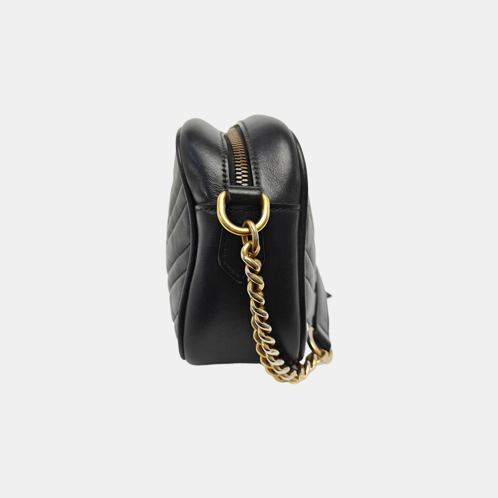 GG Marmont Small Quilted Calfskin Black