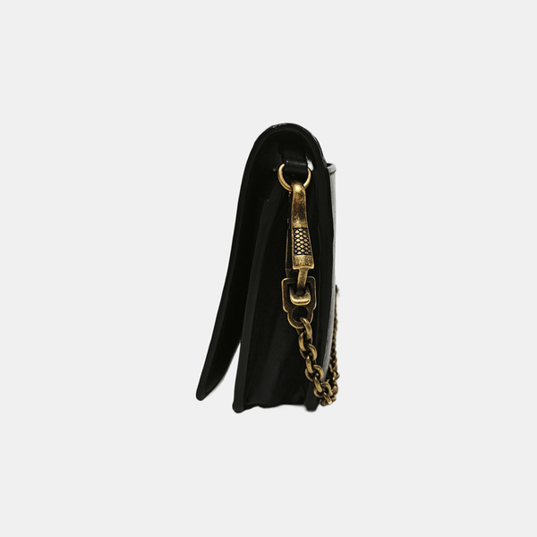 Lambskin Crossbody Bag Black