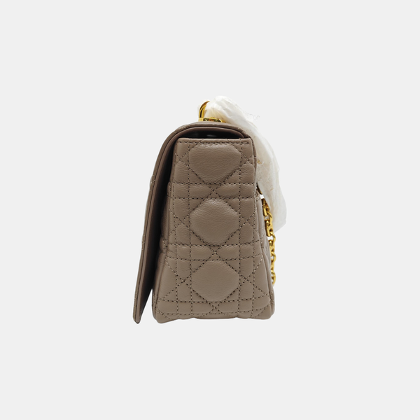 Dior Caro Medium Cannage Calfskin Gray