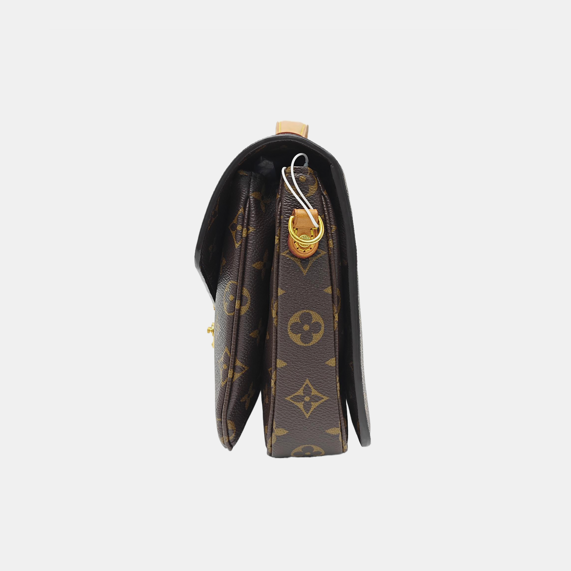 MÉTIS MM Monogram Coated Canvas Brown
