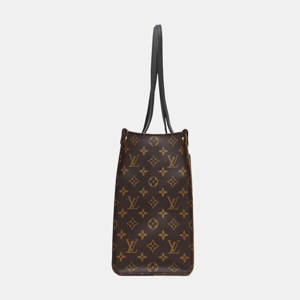 ONTHEGO MM Monogram Coated Canvas Brown