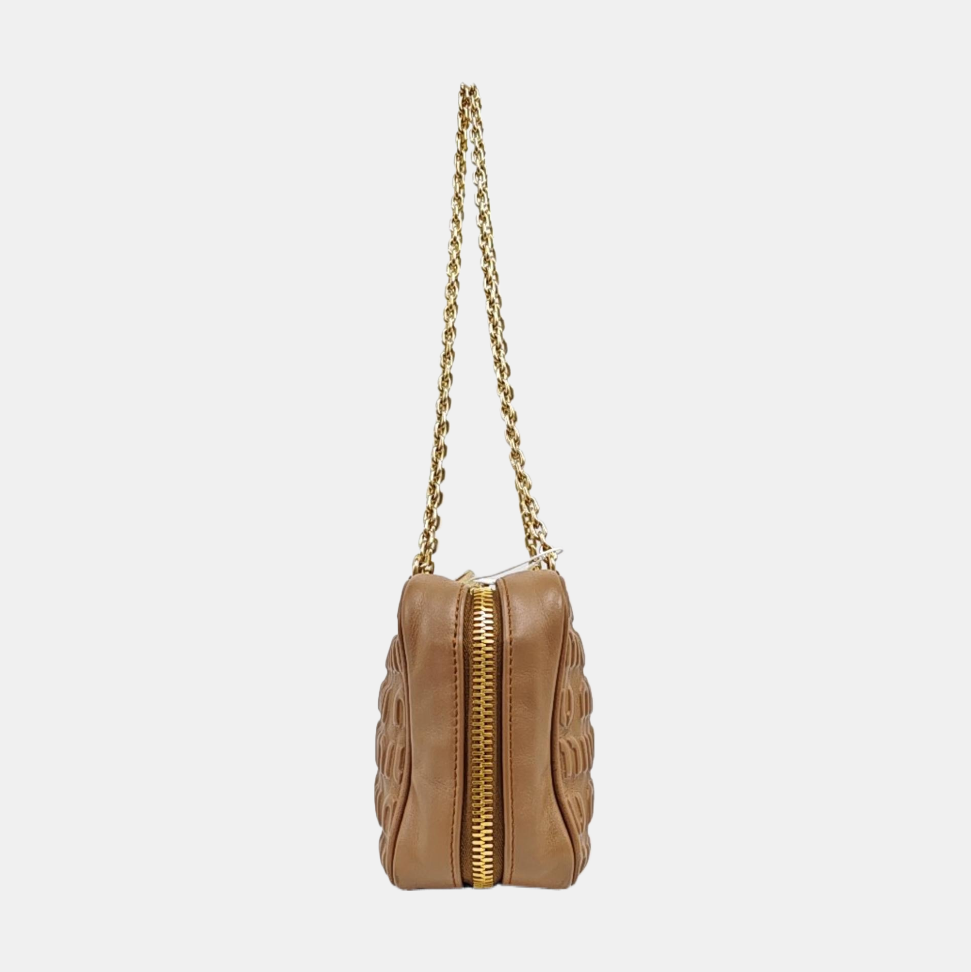 Calfskin Top Handle Bag Brown
