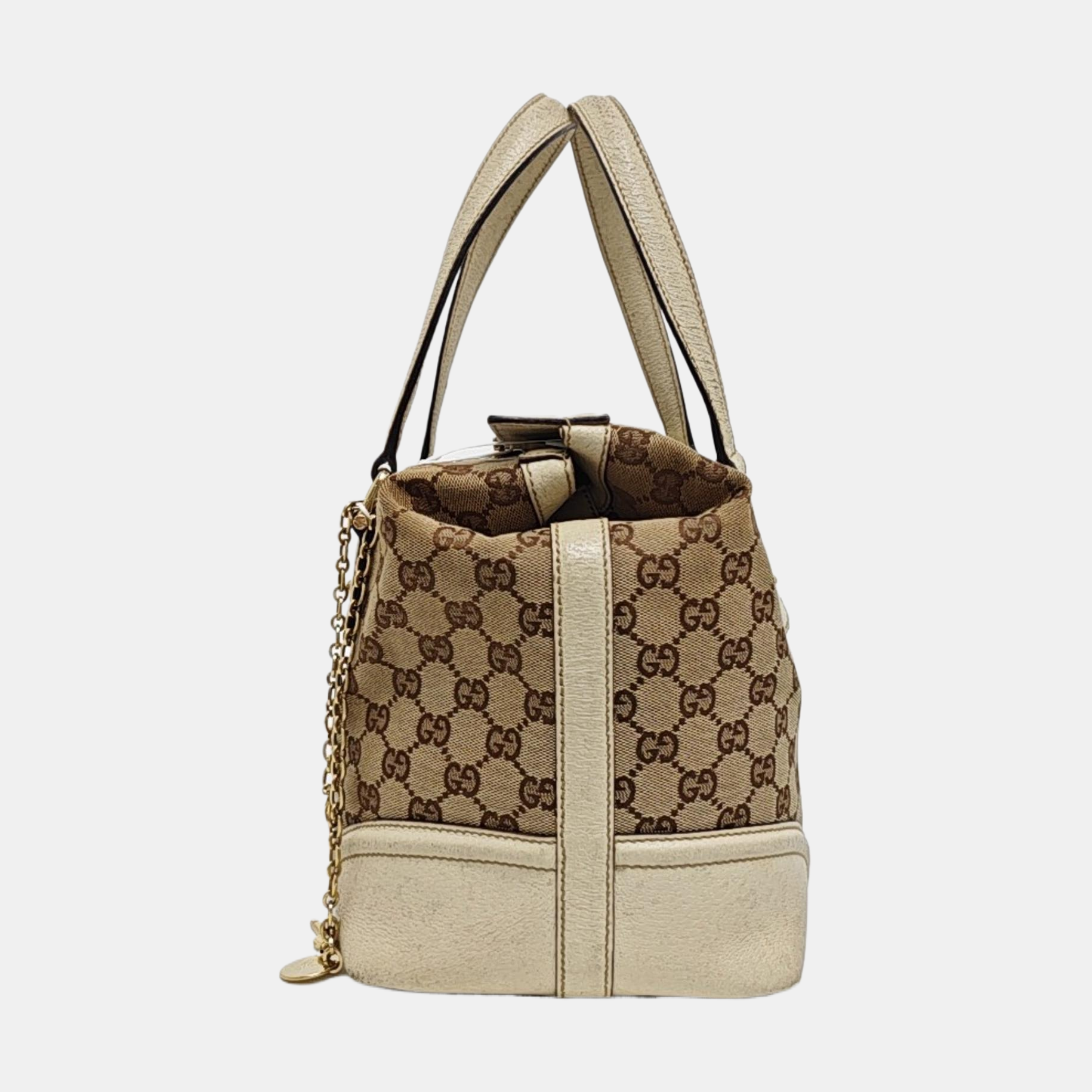 Monogram Canvas Tote Bag Brown