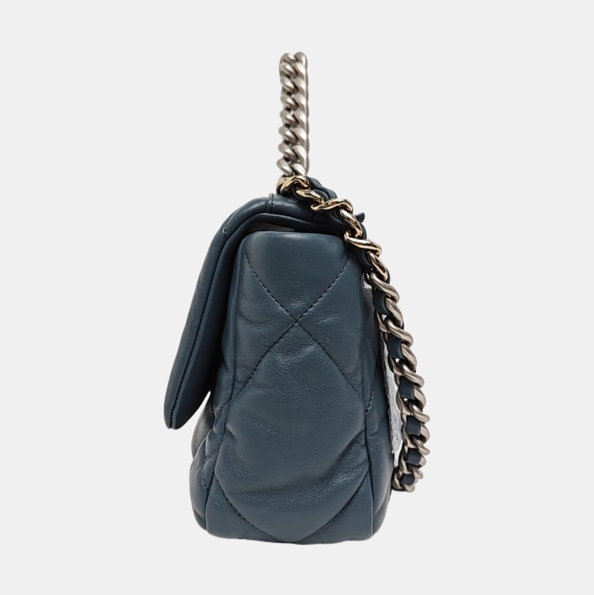 CHANEL 19 Small Quilted Lambskin Blue