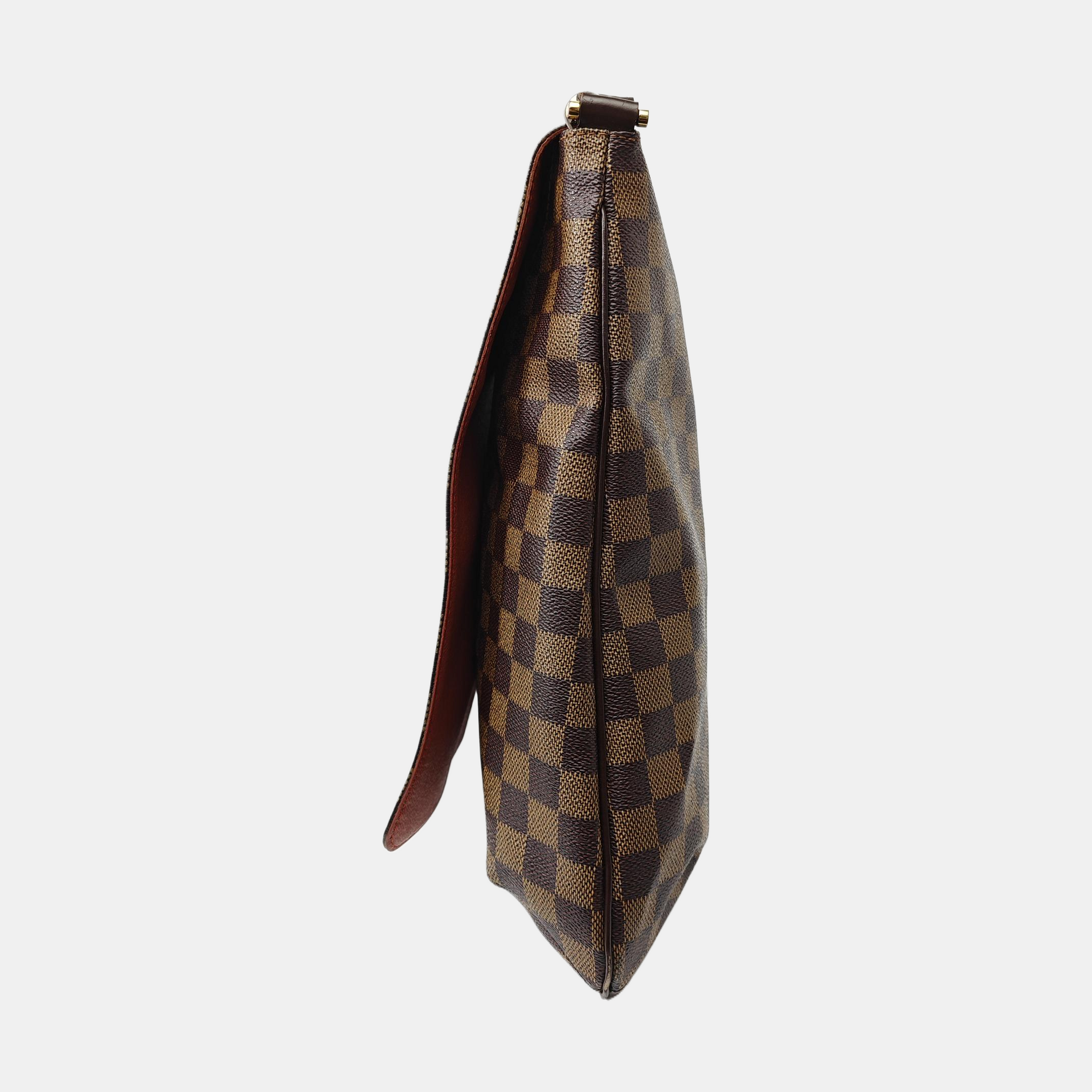 MUSETTE TANGO Damier Ebene Coated Canvas Brown