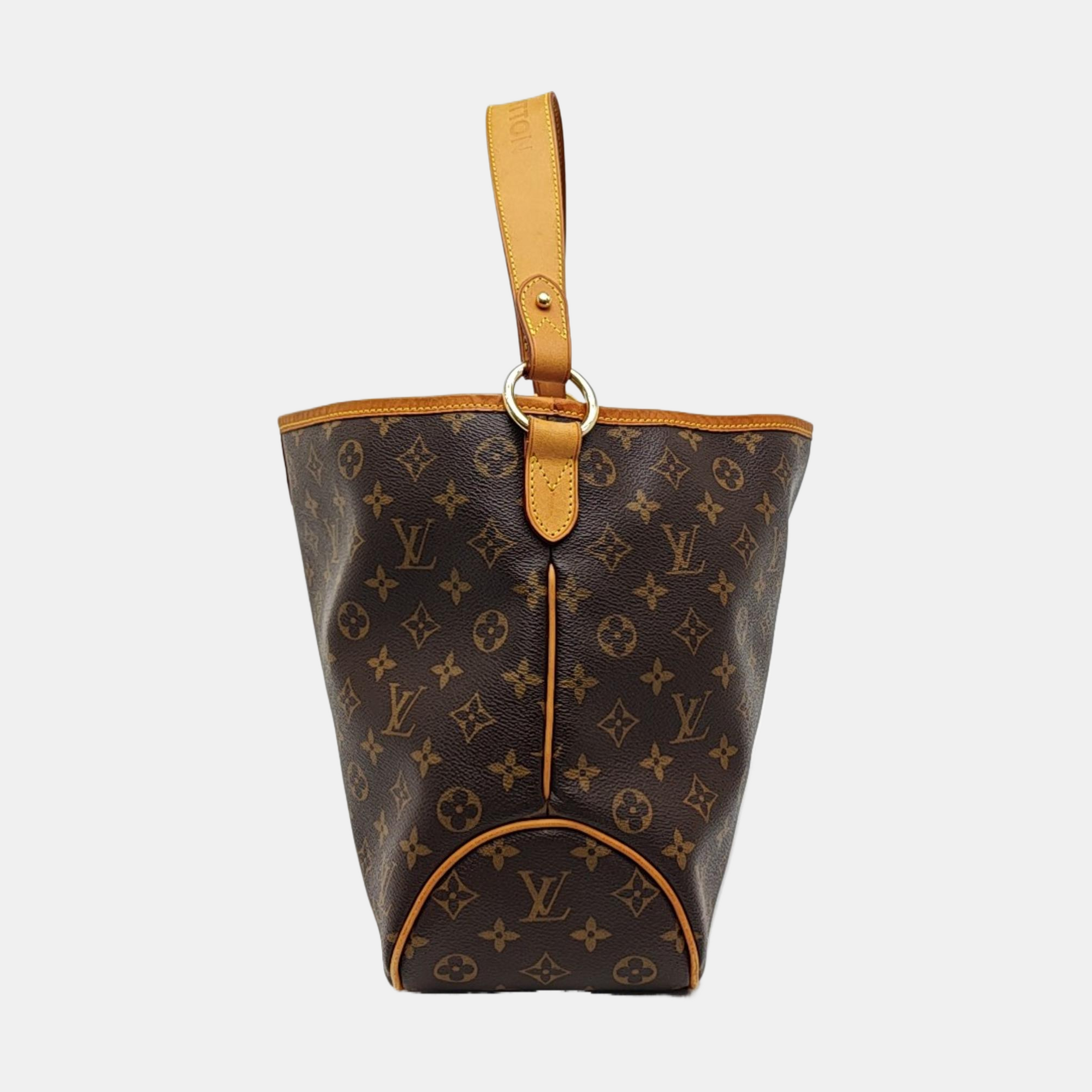 Monogram Coated Canvas Top Handle Bag Brown
