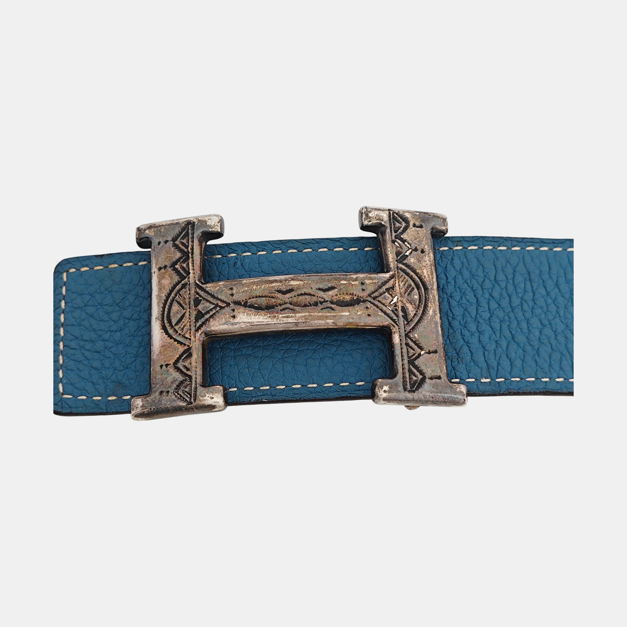Leather Belt Blue