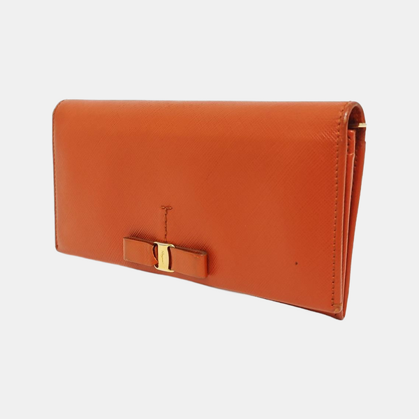 Vara Calfskin Orange Wallet