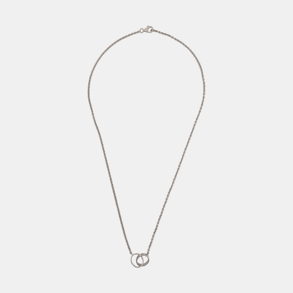 LOVE 18k White Gold Silver Necklace