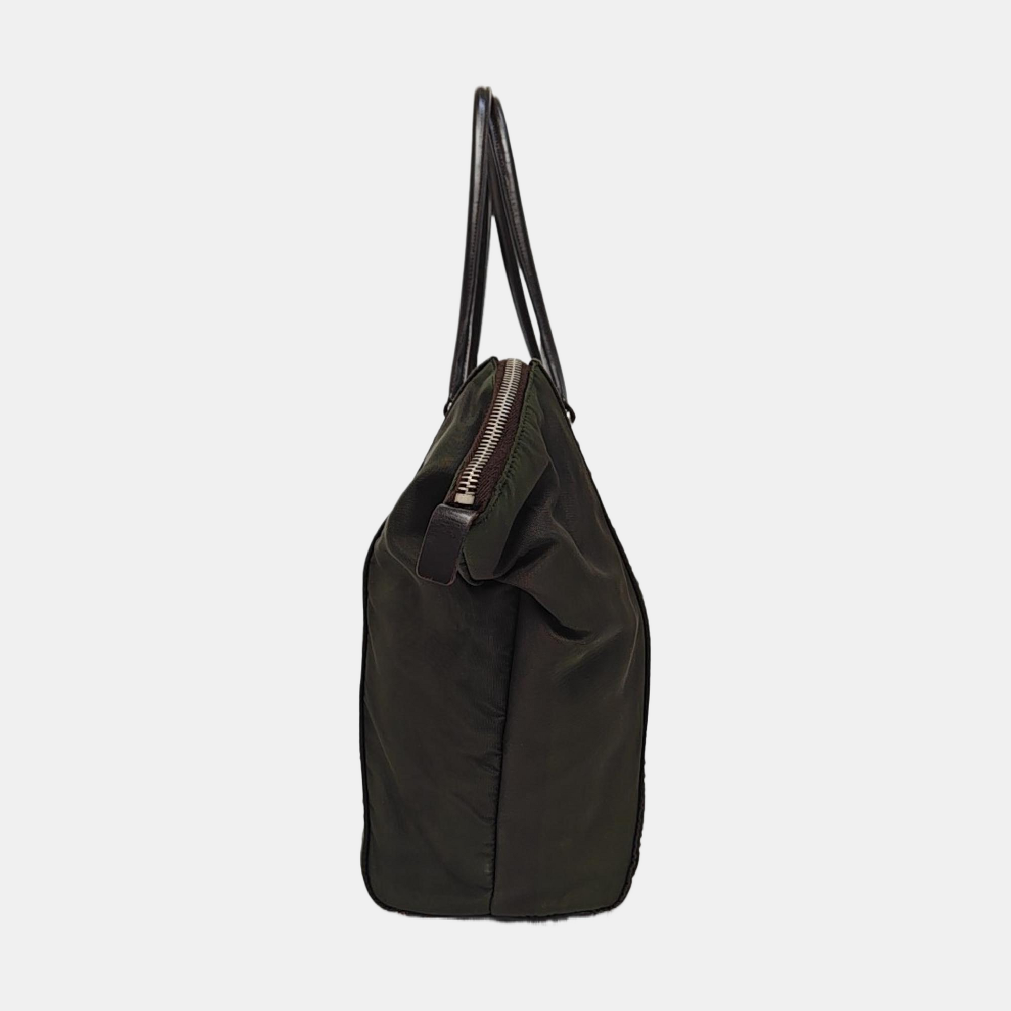 Nylon Top Handle Bag Green