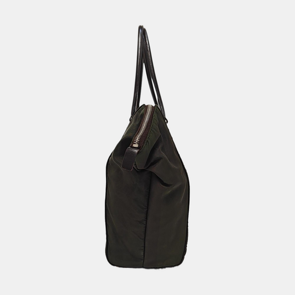 Nylon Top Handle Bag Green