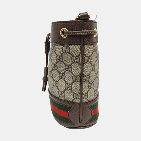 Ophidia Mini Monogram Coated Canvas Beige