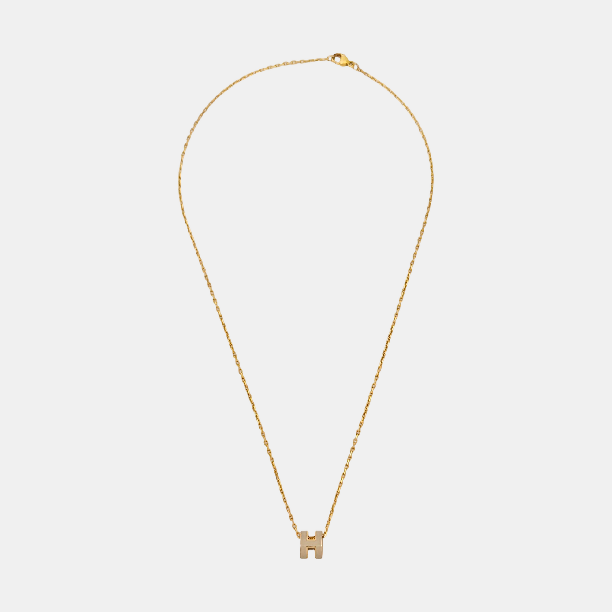 Pop H Metal Rose Gold Necklace