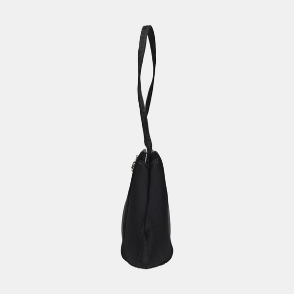 Silk Satin Tote Bag Black