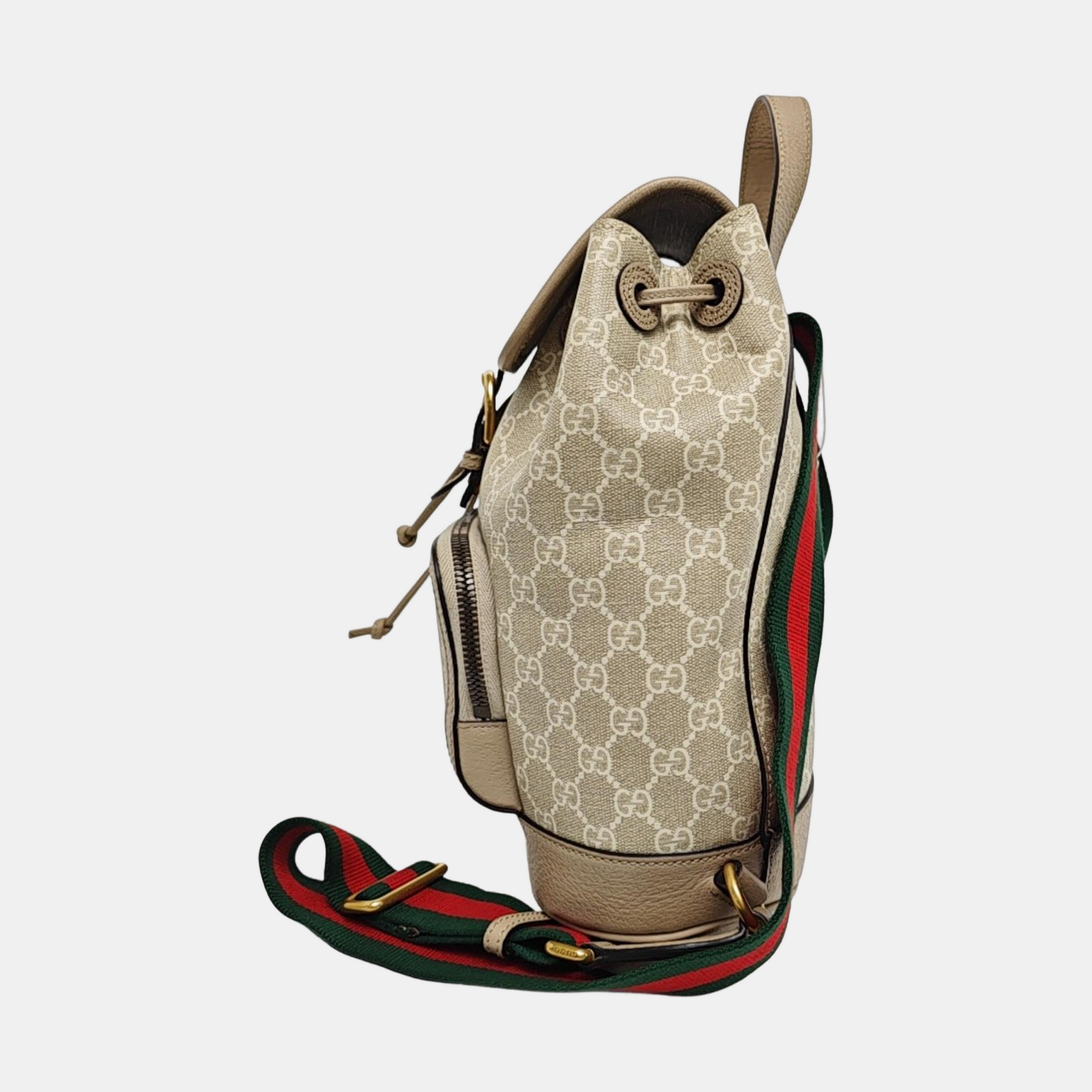 Monogram Coated Canvas Backpack Beige