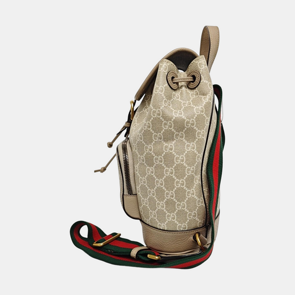 Monogram Coated Canvas Backpack Beige