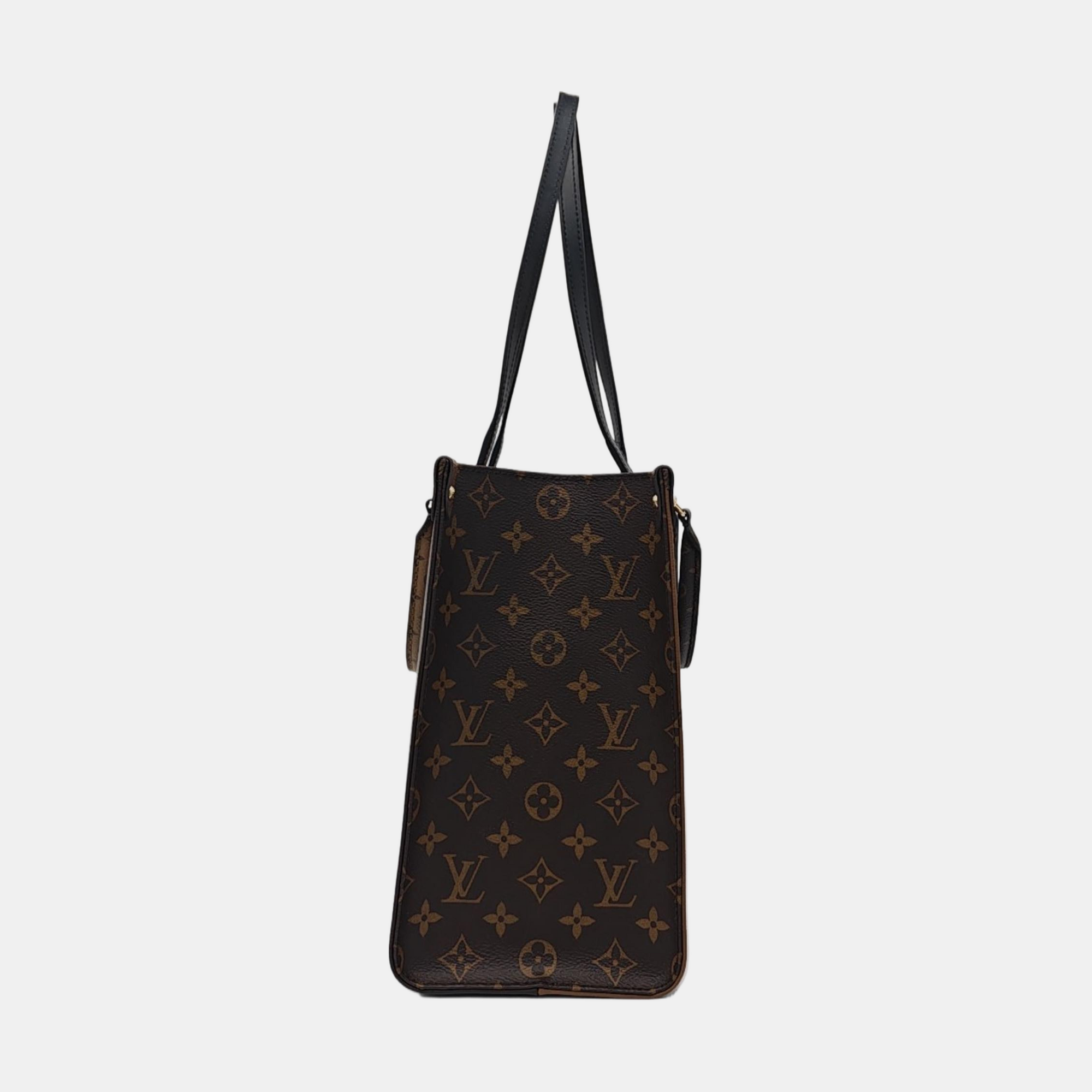 ONTHEGO MM Monogram Coated Canvas Brown