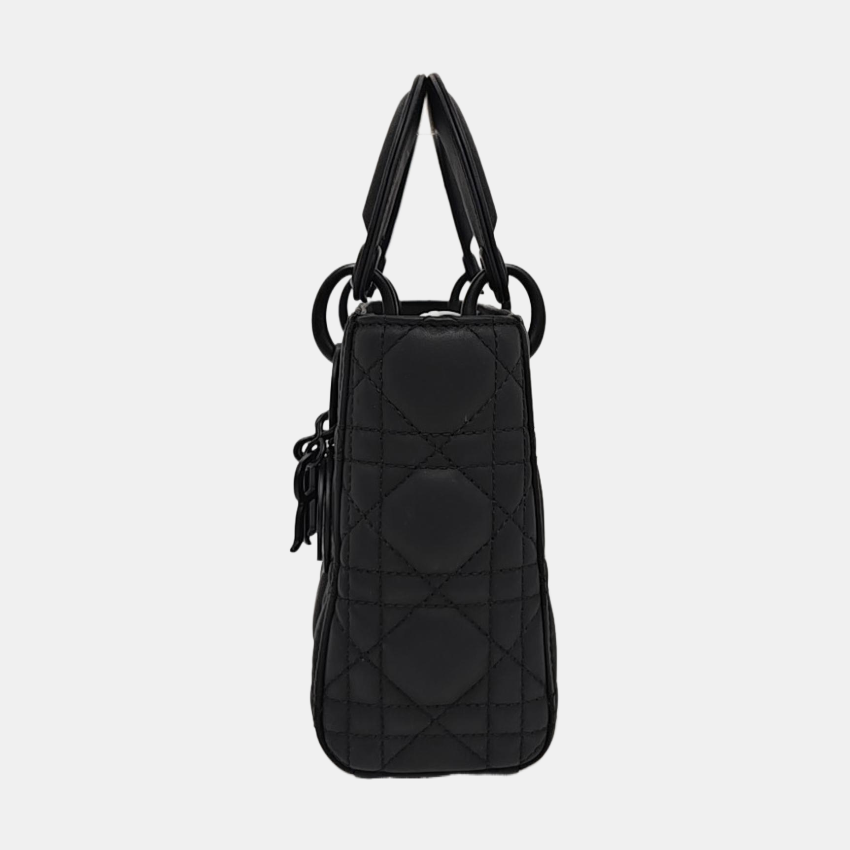 Lady Dior Mini Cannage Calfskin Black