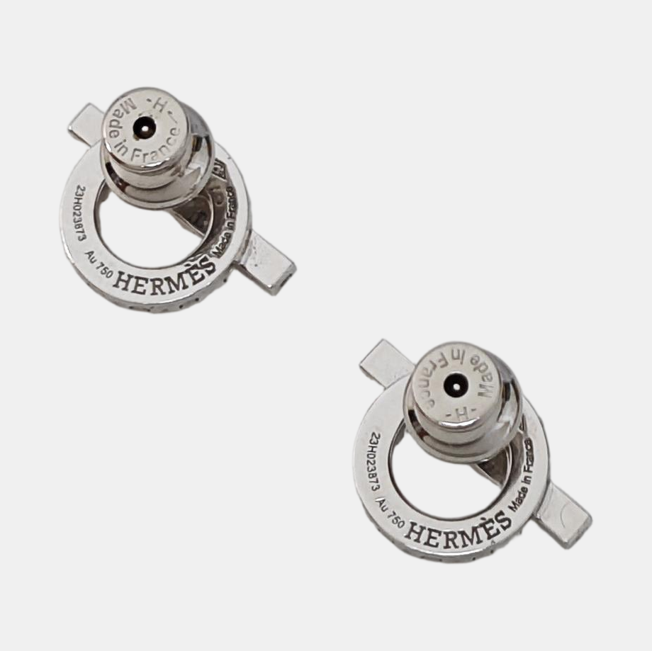 Finesse White Gold Silver Stud Earrings
