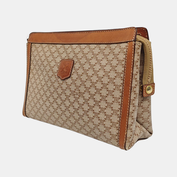 MACADAM CLUTCHES Coated Canvas Beige