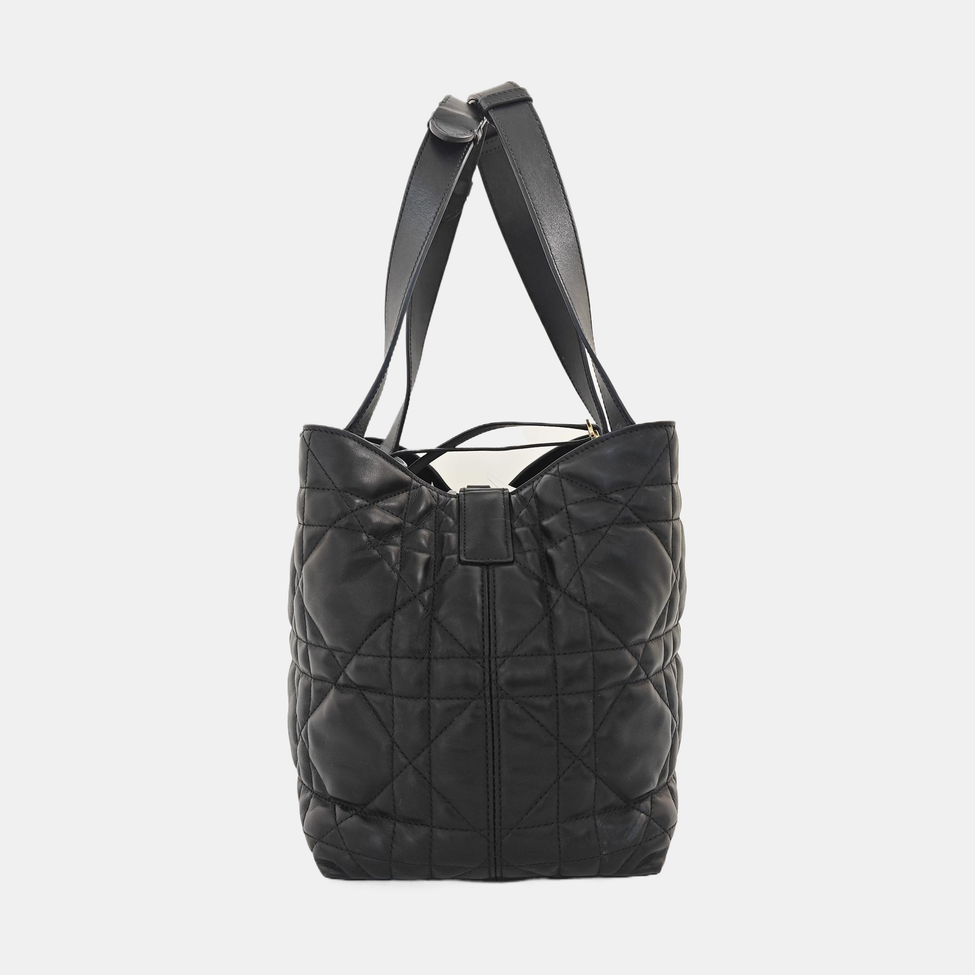 Toujours Medium Cannage Calfskin Black