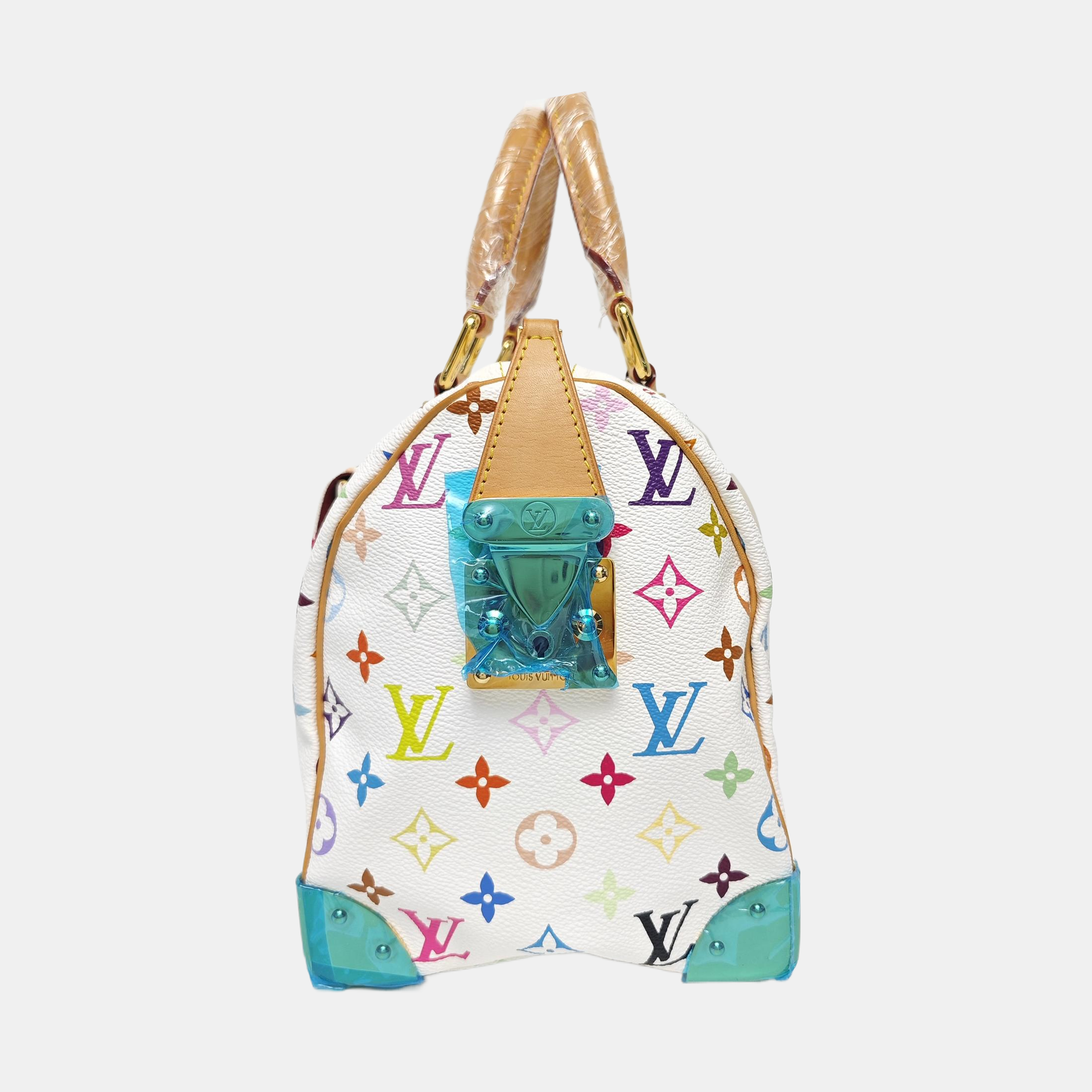 LV × TM SPEEDY 30 Monogram Coated Canvas White