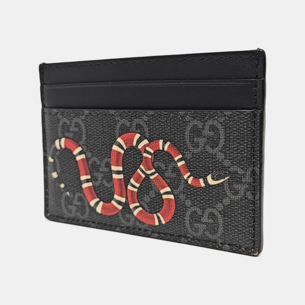 Coated Canvas Card Holder Black